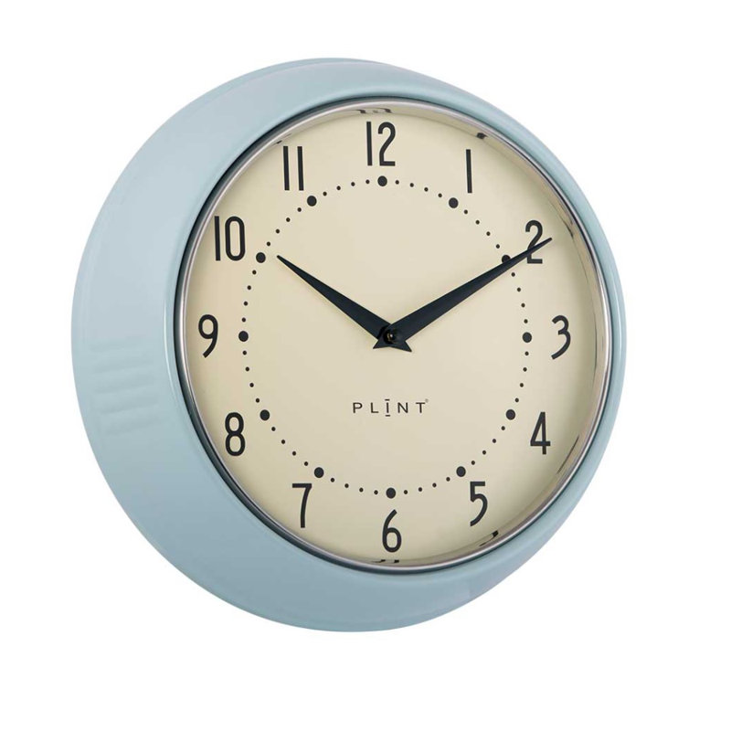 Metal Wall Clock, Blue