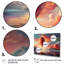 Peach Hot Air Ballon Atmospheric I - Transportation Canvas Wall Art-725950083-725950082