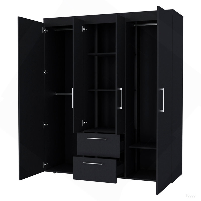 Armoire tout-en-un 2 portes Wenge