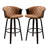 Lesli 30.51'' Swivel Tufted PU Leather Upholstered Bar Stool-1656213965