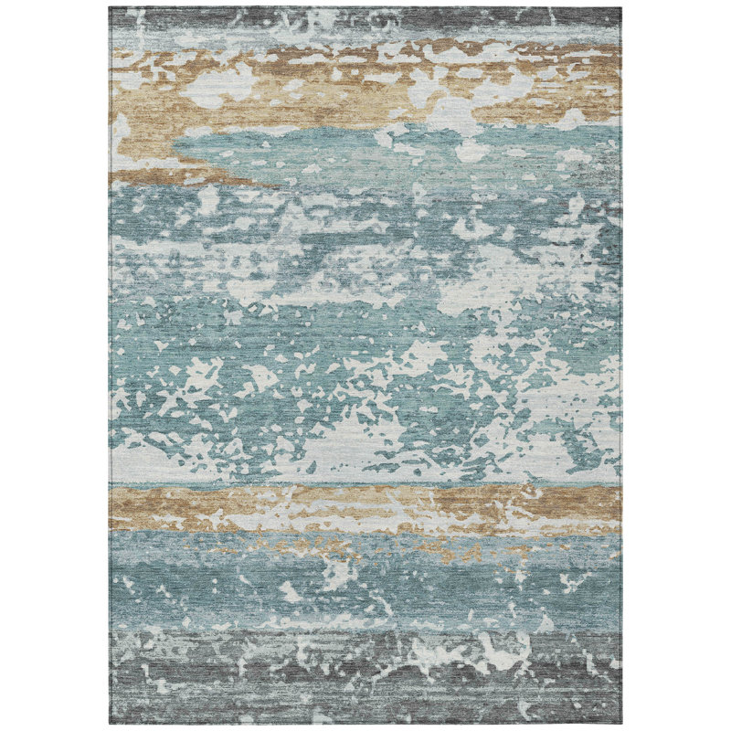 Tapis intérieur / extérieur lavable à la machine Lanphear ACN2398, Rectangle 2 pi 6 po x 3 pi 10 po