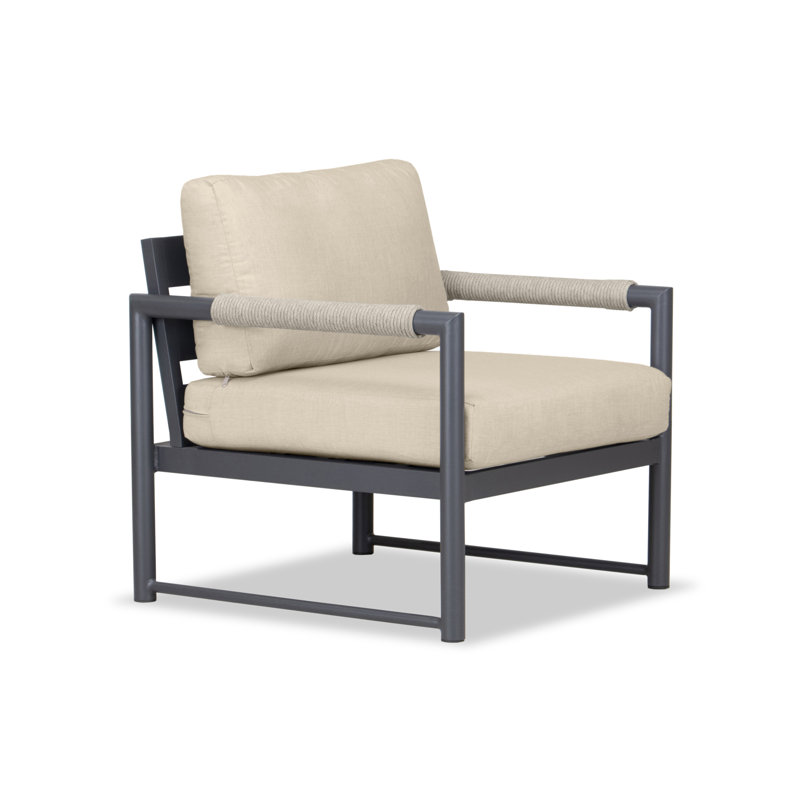 Alto Outdoor Lounge Chair, Cast Silver Sunbrella®, Slate Gray
