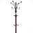 73" Tall Chrome And Wood Coat Rack-751575196