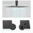 16 inches Ceiling Mount Pressure Balancing Complete Shower System Rain Shower Head with Rough-in Valve and Trim Kit-60220237
