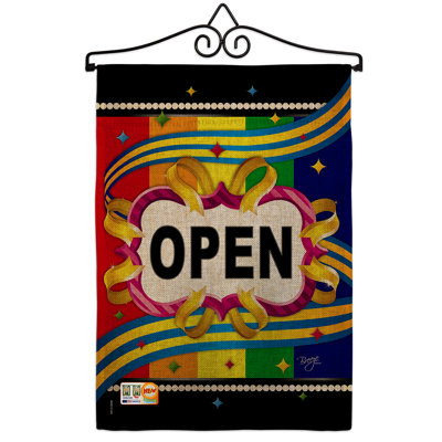 En toile jute 2 côtés ouvert à 2 côtés 19 x 13 po drapeau de jardin