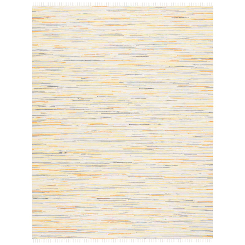 Burkett Rug Hand Woven Cotton Abstract Rug, Rectangle 2' x 3'