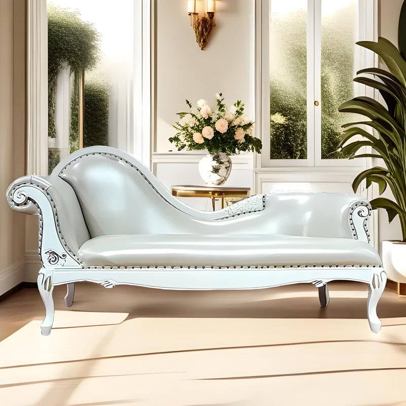 Chaise longue néo-classique en bois massif pour loisirs, Orienté à gauche (vu de face)