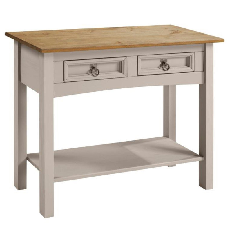 Palmea 88cm Solid Wood Console Table, Grey