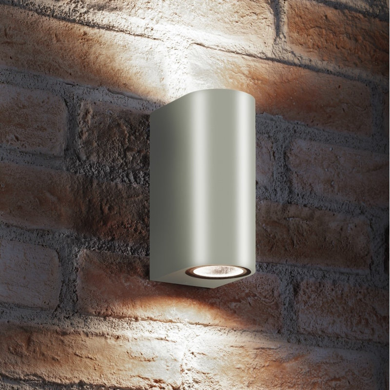 Serena Hardwired Outdoor Wall Lantern, Silver