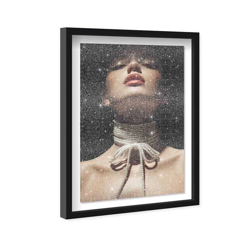 Pearl Constellation Print by Oliver Gal, 16.5"H x 11.5"W, Black Shadowbox