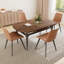 Ensemble de table de salle à manger 55,1 po, table de cuisine moderne pour 4 à 6 personnes, pieds en acier, ensemble de salle à manger à piédestal avec chaise de salle à manger, gain de place-120753762-125117017-120753763