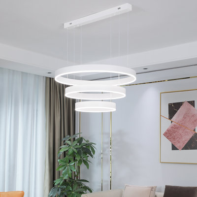 Led Pendant Lamp Hanging Lamp 6053 With Remote Control Light Colour Warm White Neutral White Cold White Adjustable Dimmable Height Adjustable