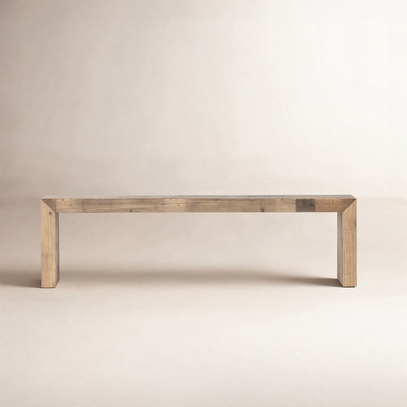 Adene Solid Wood Bench, Brown, 18" H x 58" W x 15" D
