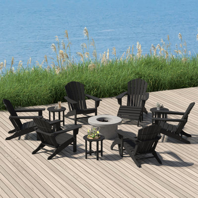 Chaise Adirondack en plastique avec table et repose-pieds Altura