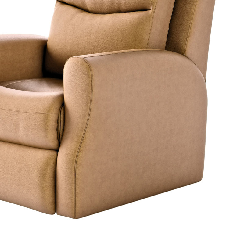 Fame Leather Recliner, Maximus Caramel, Manual/Wall Recliner