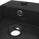 Ebern Designs Brance 4800mm L x 249.93mm W Black Ceramic Rectangular Sink with Overflow