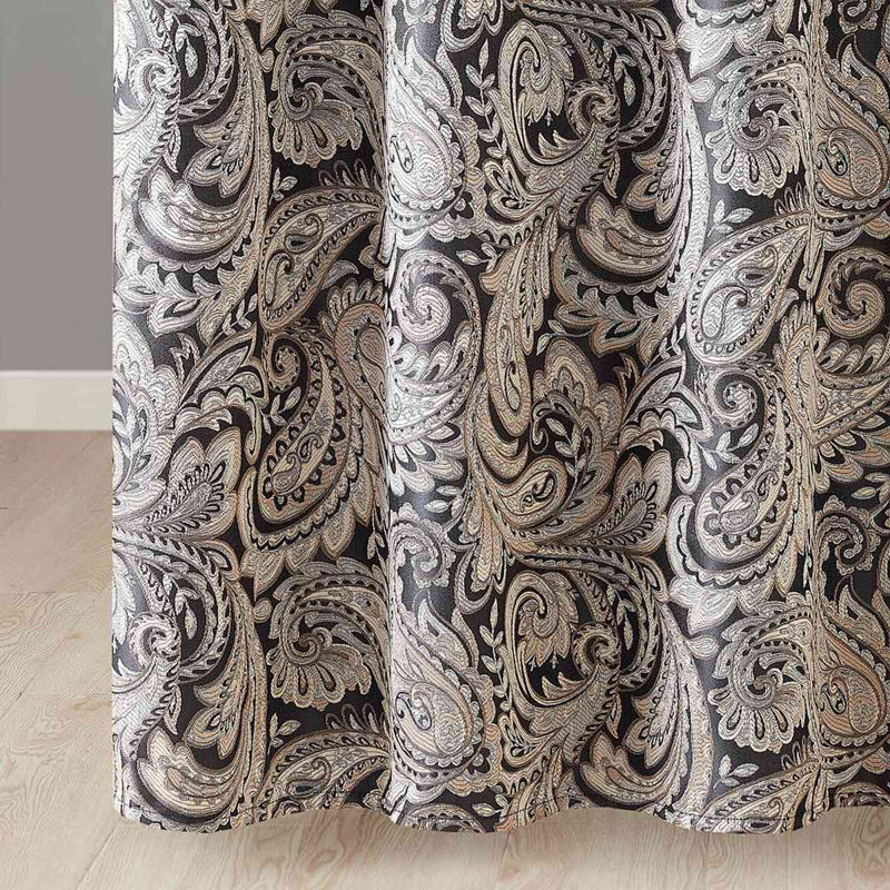 Rideau de douche jacquard, Noir, noir, noir, noir