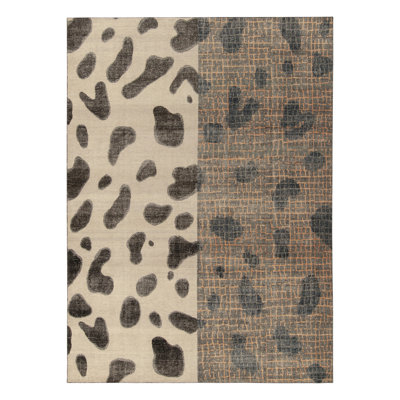 Distressed Homage Wool Abstract Area Rug