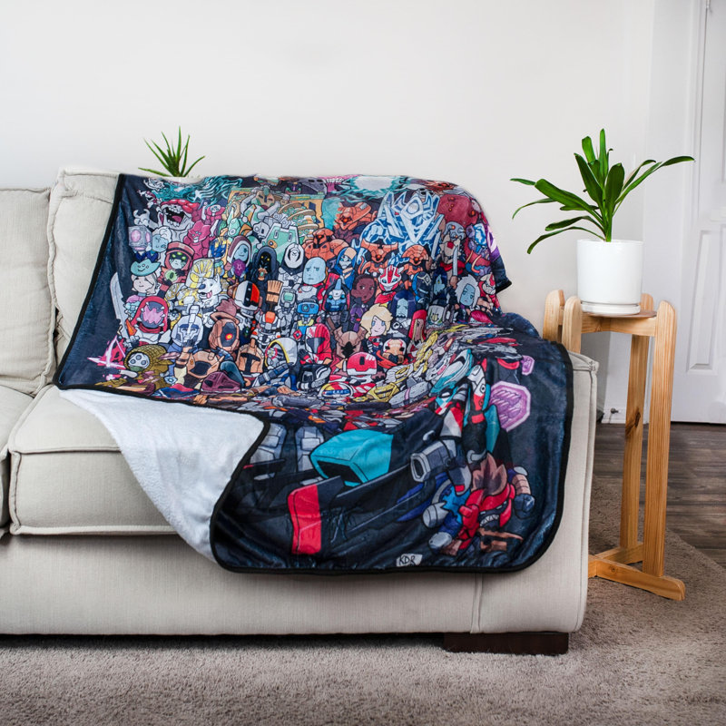 Destiny Chibi Characters Multicolor Fleece Throw Blanket 45 x 60 Inches
