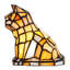 Cat 7" Lighted Art Glass Novelty Light