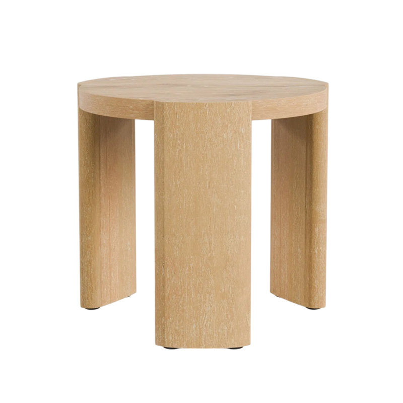 Table de bout en bois avec base en chêne