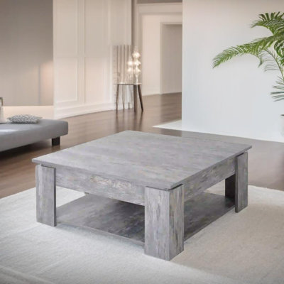 Andhy 2 Tier Wooden Square Center Coffee Table