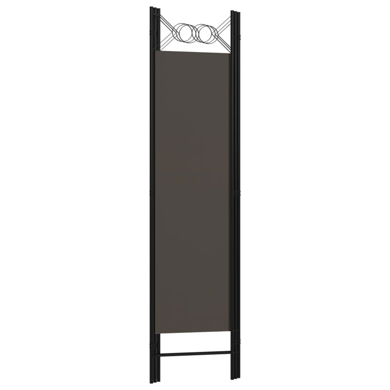 Tati 457.2cm H Folding Room Divider, Anthracite, 3