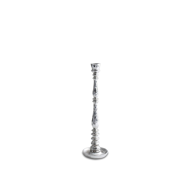 Bougeoir de table en aluminium Soho, H 13,5 po x l 3,5 po x P 3,5 po