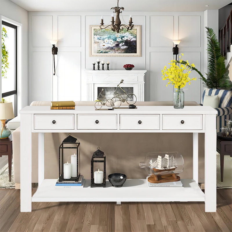 Console Hrehaan, Blanc antique, Blanc antique