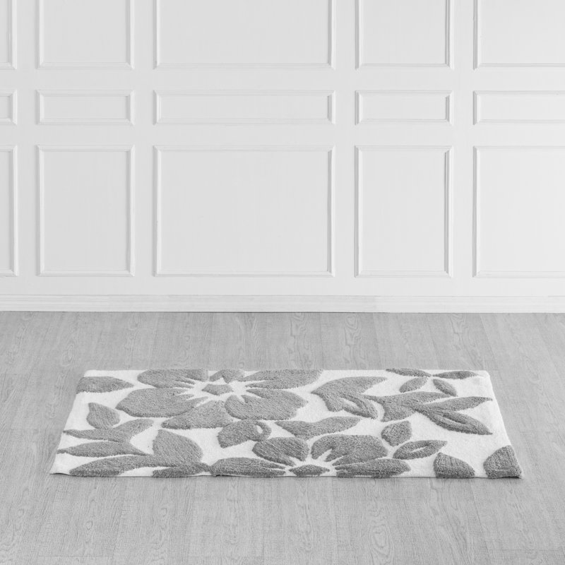 Tapis pour salle de bain Kratzer, Ivoire / Beige, l 30 po x L 50 po