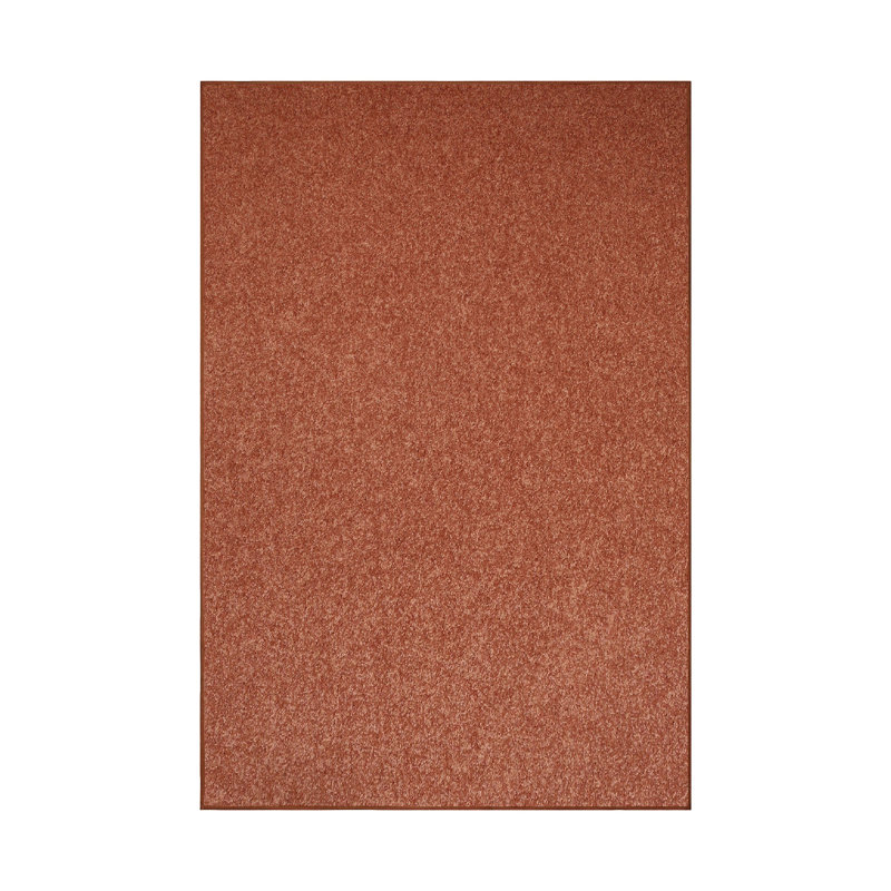 Rust 2' x 3' Solid Color Stain-Resistant Kids Rug