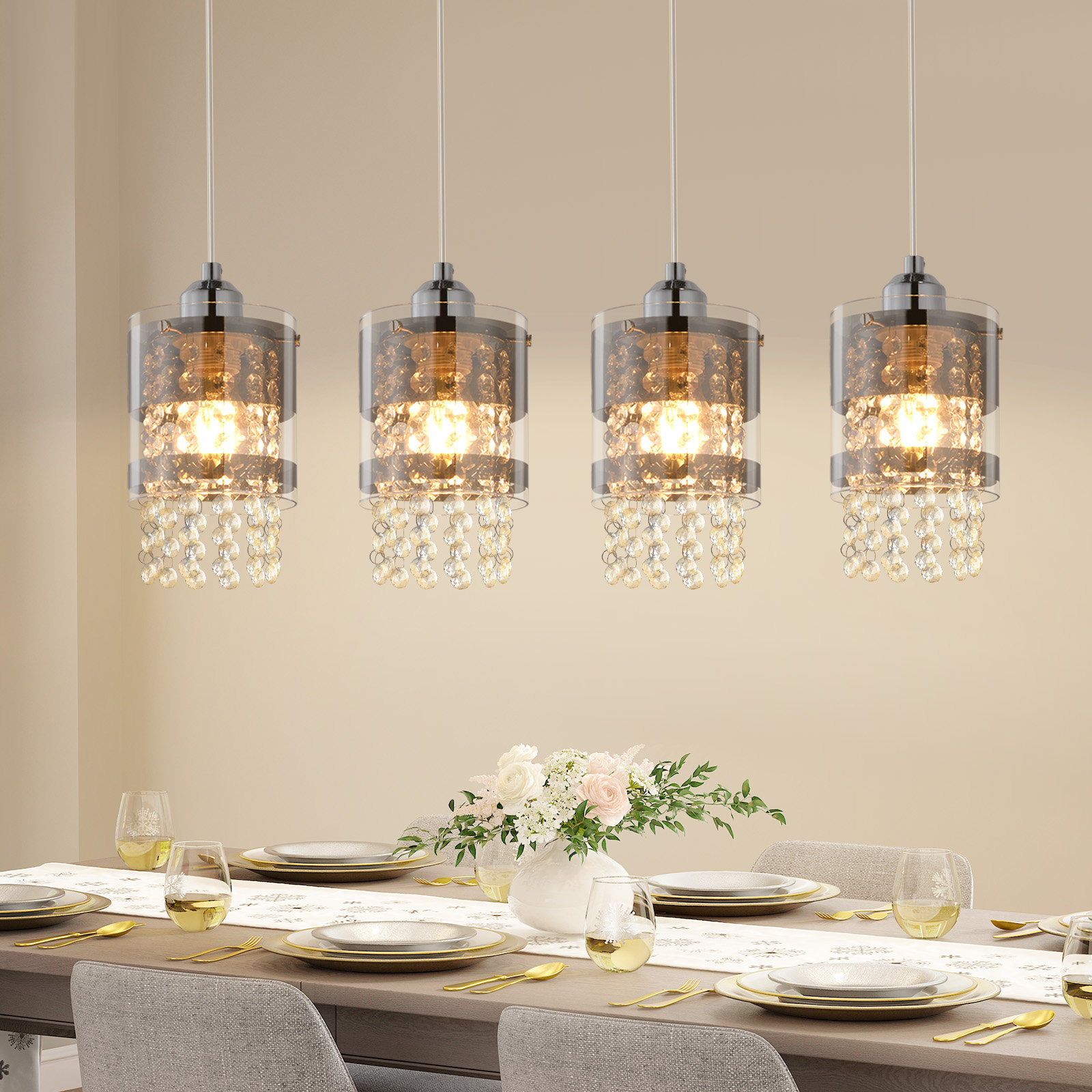 Fairmont Park Osterhoudt 4 - Light Crystal/Kitchen Island/Cluster ...
