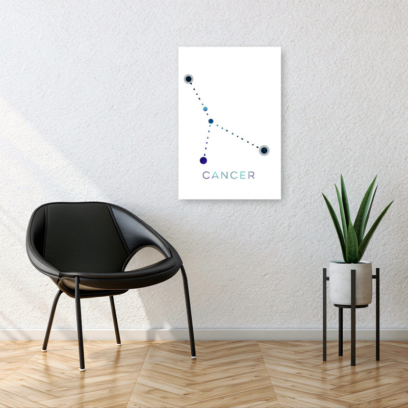 Starry Cancer Constellation Abstract Contemporary Wall Art Print by Emiliano Deificus - Wrapped Canvas Print