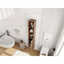 Armoire murale 24 po et tablettes de rangement combinées, porte à fermeture douce, convenant à une petite salle de bain, bureau, pièce de rangement, ébène brun-301144324