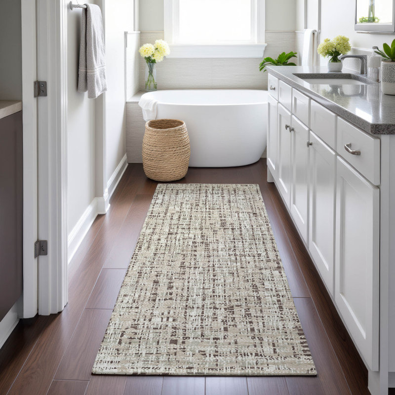 Machine Washable Indoor/Outdoor Chantille ACN2735 Modern Rug, 2'3" x 7'6" Runner, Beige