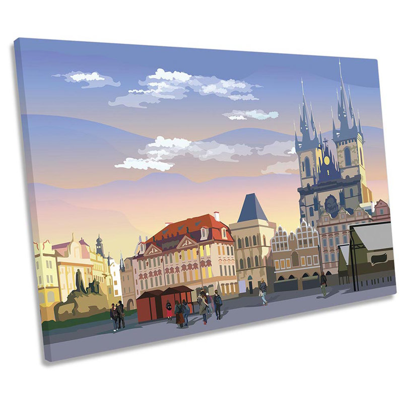 Old Town Square Prague - Wrapped Canvas Print, 50.8cm H x 76.2cm W x 2cm D