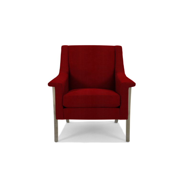Fauteuil Arlo, Bois flottant, Polyester cornaline