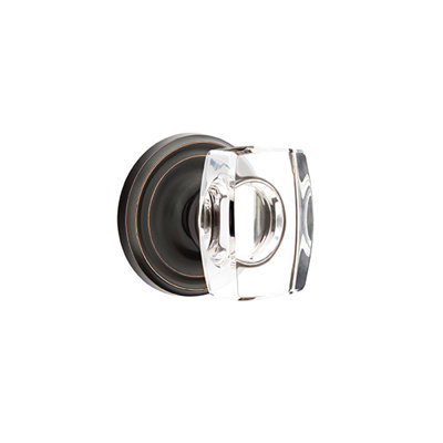 Emtek Privacy Knobset w/ Regular Rosette and Windsor Glass Knob