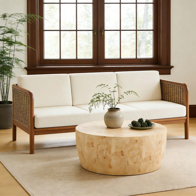 Table basse industrielle moderne avec rangement à deux niveaux, Wood