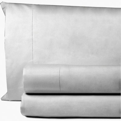 Luxury Silver Twin Bedding Set - 800 Thread Count Long Staple Cotton Sheets - Hotel Collection Soft Smooth Durable Deep Pocket 3 Pc Sheet Set