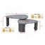 Ensemble de 2 tables basses gigognes gris en faux marbre