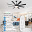 62 Inch Ceiling Fans with Lights and Remote-628910050