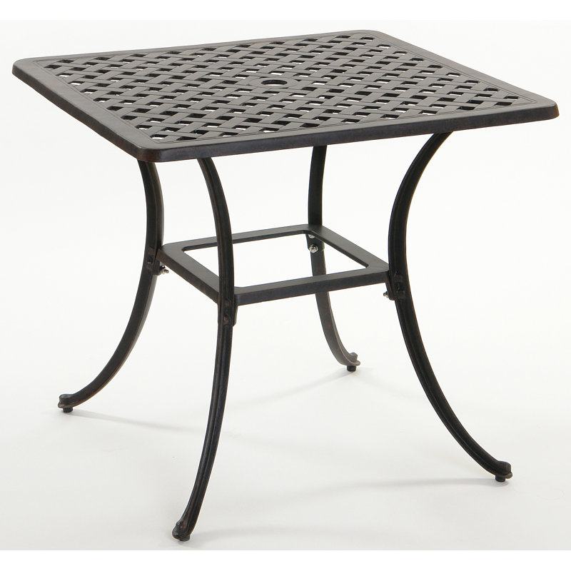 Becket Aluminium Dining Table, Antique Bronze