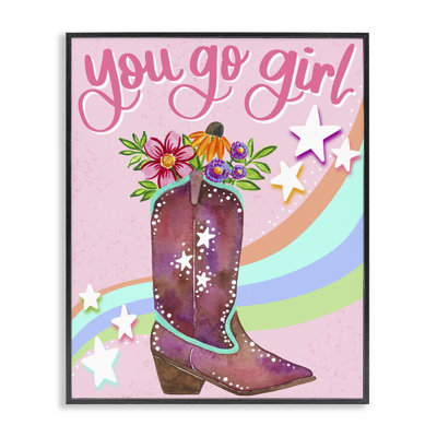 You Go Girl Boot Framed Giclee Art by Bethany Joy Adams/Bethany Joy Art, LLC.
