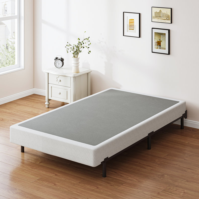 Sommier tapissier en métal 9 po avec housse en tissu, sommier robuste, assemblage facile, taille simple TG, Simple extra long