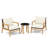 Corrigan Studio® 3 PCS Patio Chair Set Wicker Chair & Side Table Set w/ Tempered Glass Tabletop