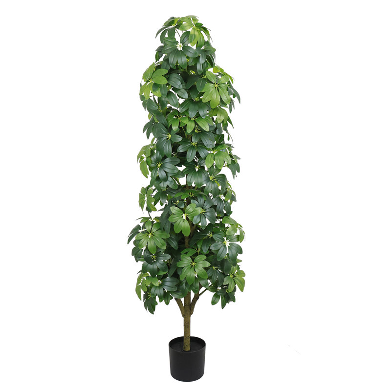 Arbre artificiel réaliste 6 pi, convenant à la décoration intérieure et extérieure, 1pc / ensemble