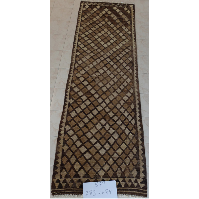 Runner Hesson Moroccan Hand Woven 90cm X 280cm Area Rug