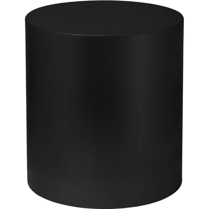 Cylinder Drum End Table, Black
