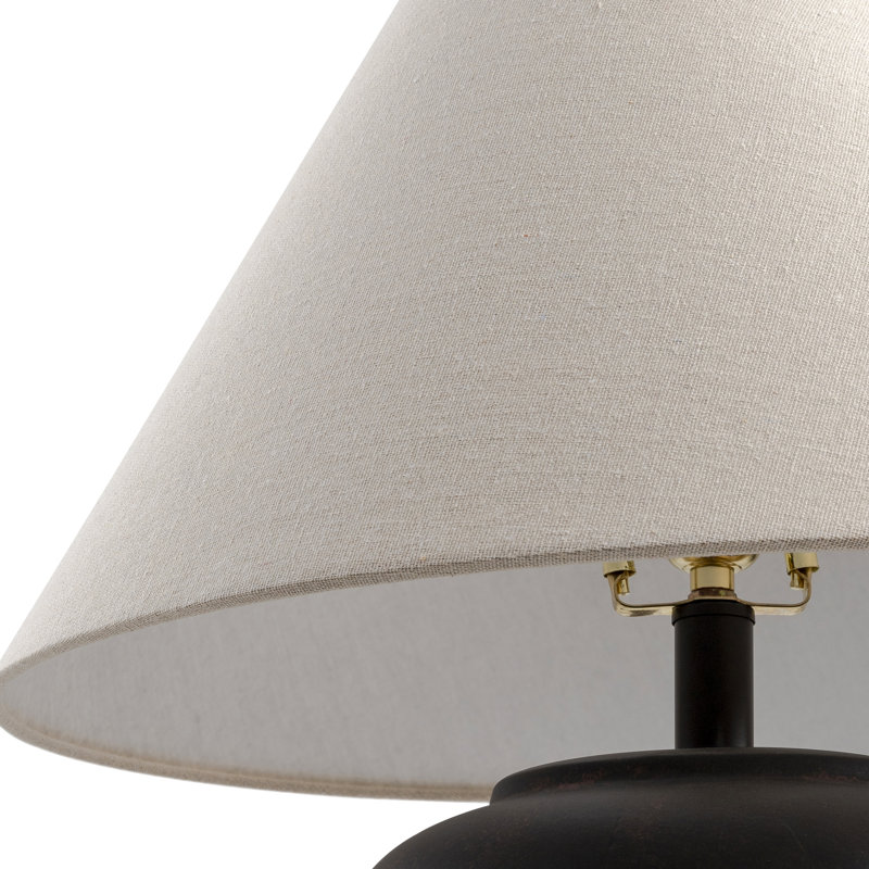 Lampe de table en céramique Eustacia, Noir
